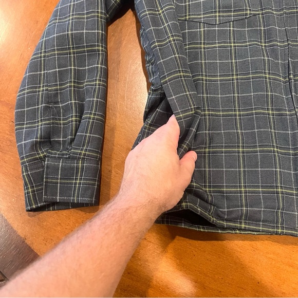 Zara Men’s Denimwear Full-Zip Blue Check Plaid Jacket Medium Diversity Message - Picture 5 of 16